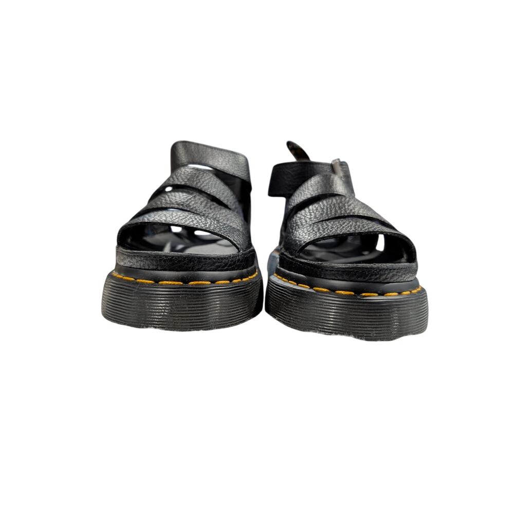 Dr. Martens Clarissa II Quad Womens 6 Leather Platform Black Buckle Sandals NWOB - Picture 2 of 9